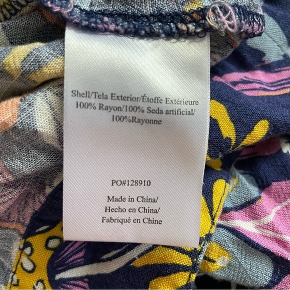 Modcloth Mushroom Butterfly Whimsical Print Wrap Shirt Size Medium - Picture 5 of 5